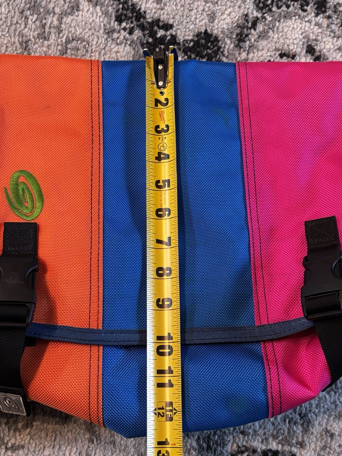 Timbuk2 Custom Multicolor Messenger Bag Hand Made in San Fran Ballistic Nylon