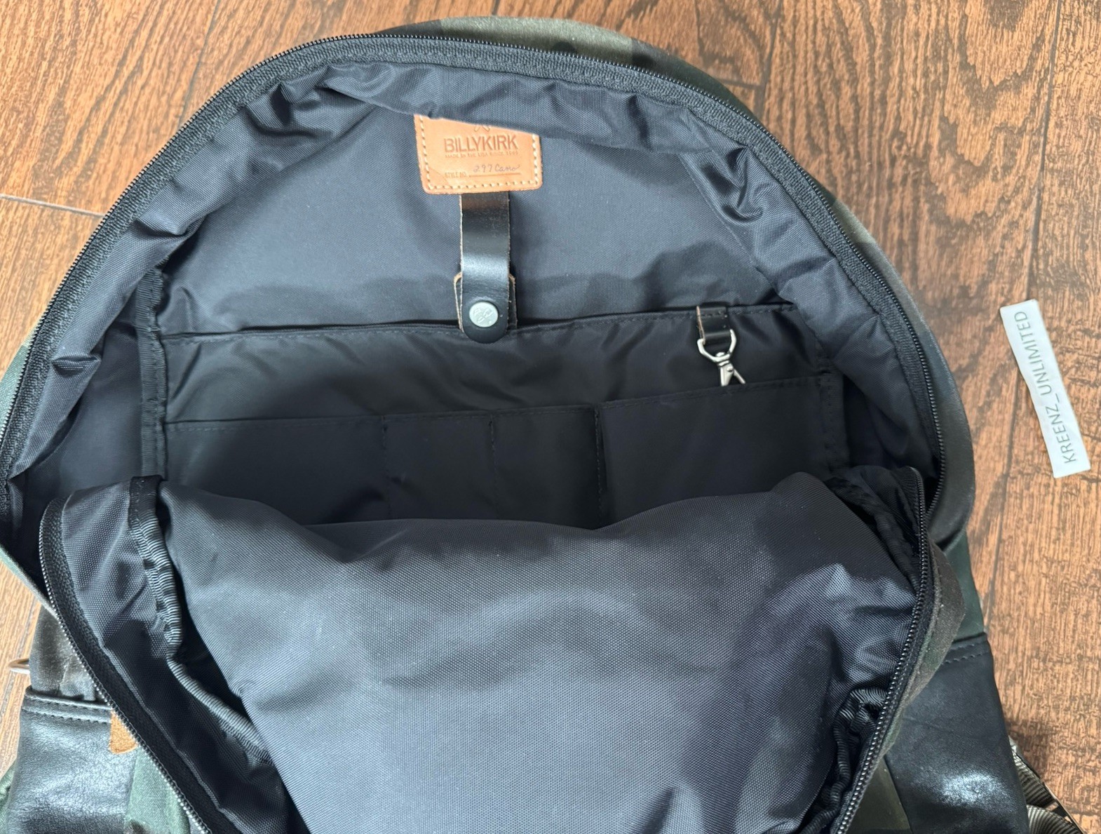 RARE $350 Billy Kirk Standard Issue Backpack in 10 oz. Waxed Canvas – 297 Camo