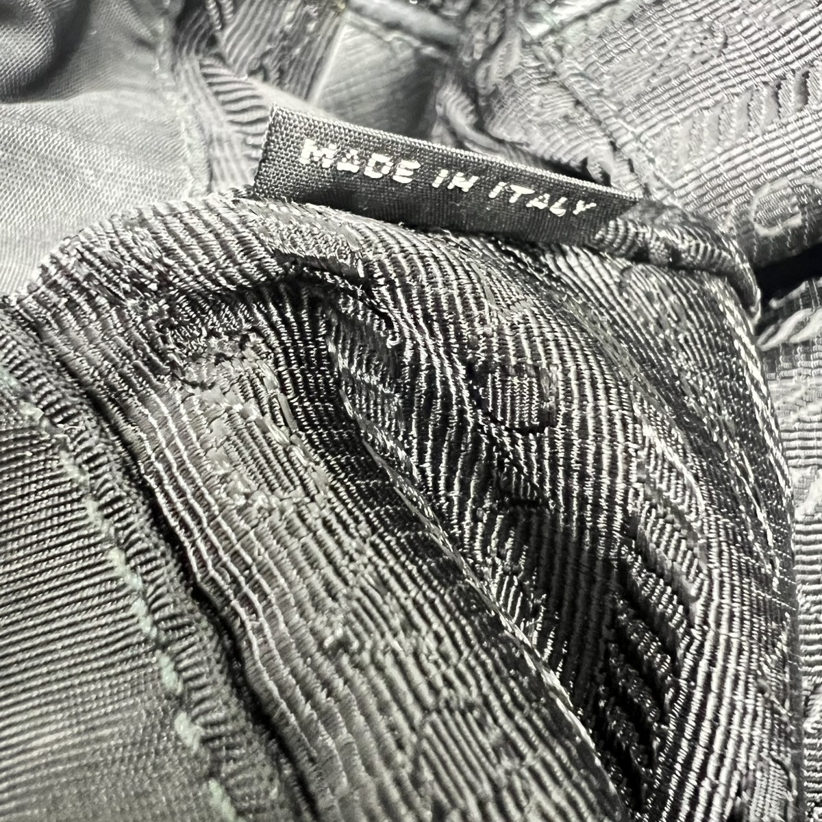 PRADA 1BZ811 robot Backpack Â· Daypack black Nylon leather Second Hand B-rank