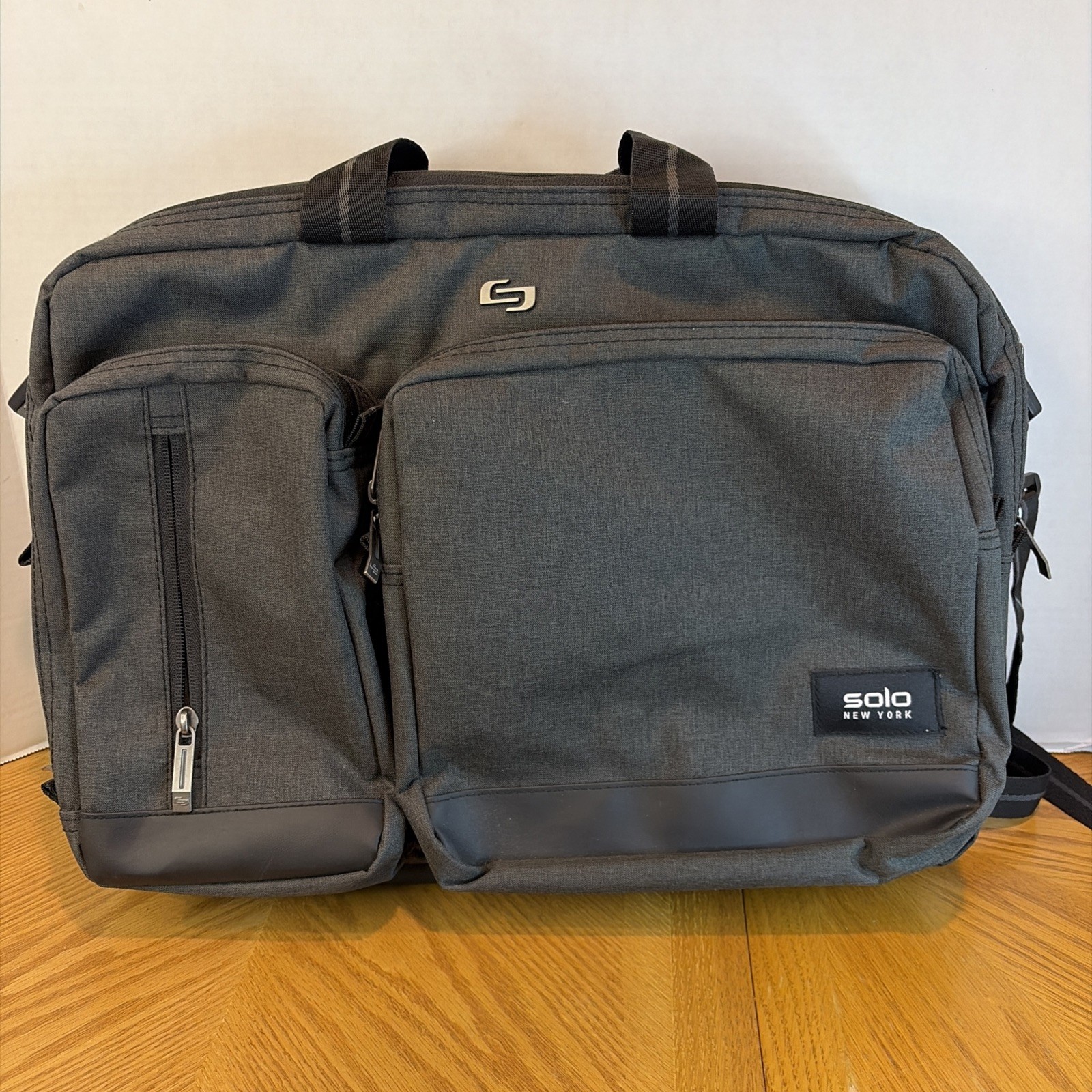 Solo New York Duane 15.6″ Laptop Hybrid Backpack Briefcase Gray