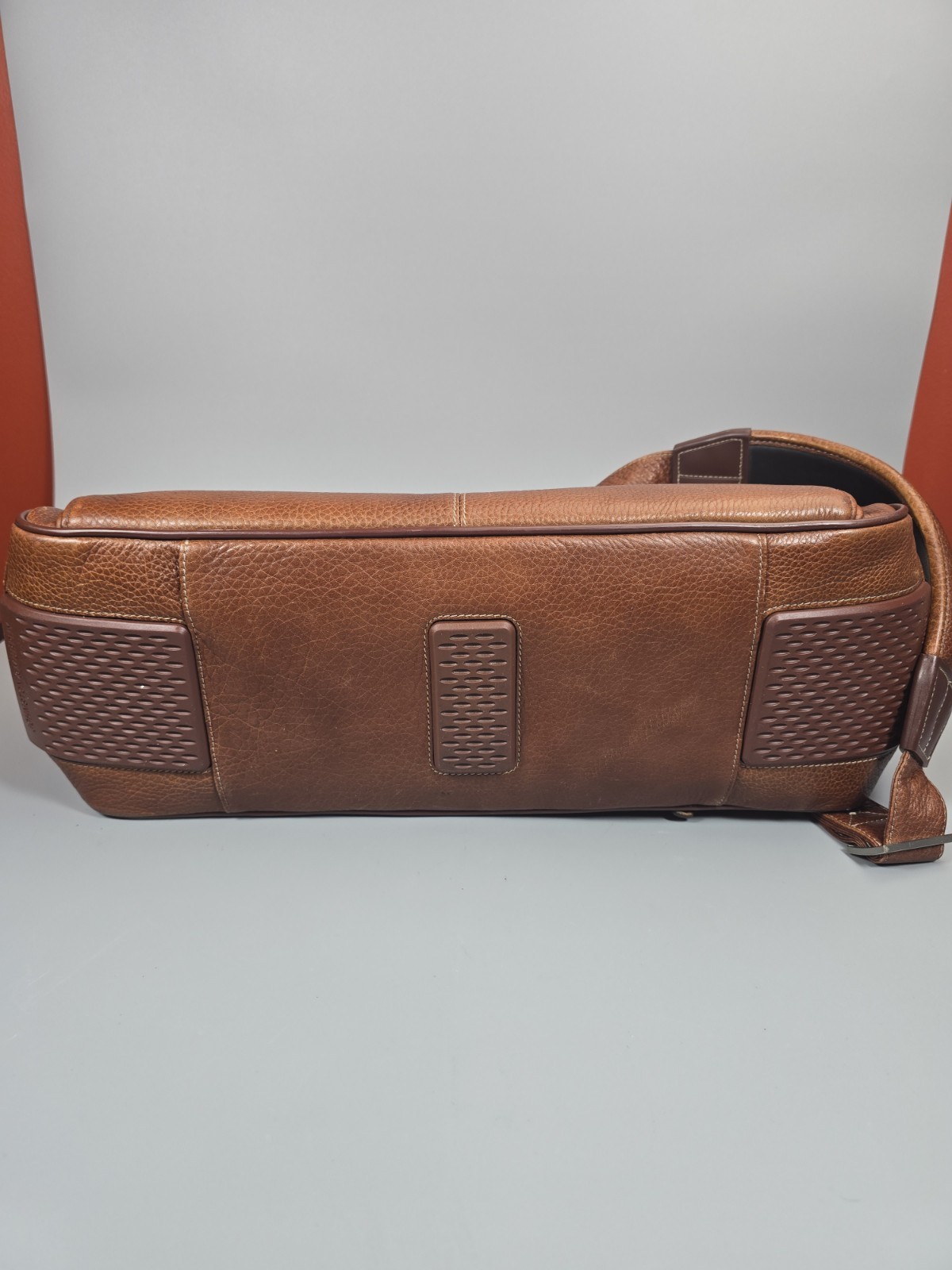 Johnston & Murphy Brown Leather Briefcase Shoulder Laptop Bag