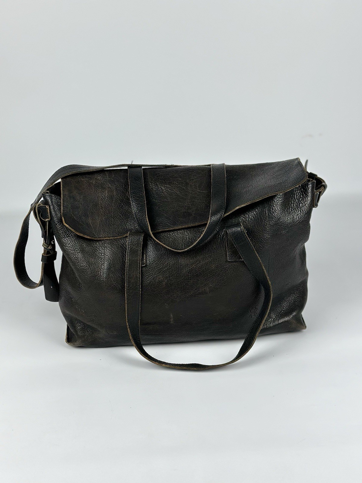Cervo Volante Deerskin Leather Messenger Bag Brown Veg Tanned Crossbody Laptop