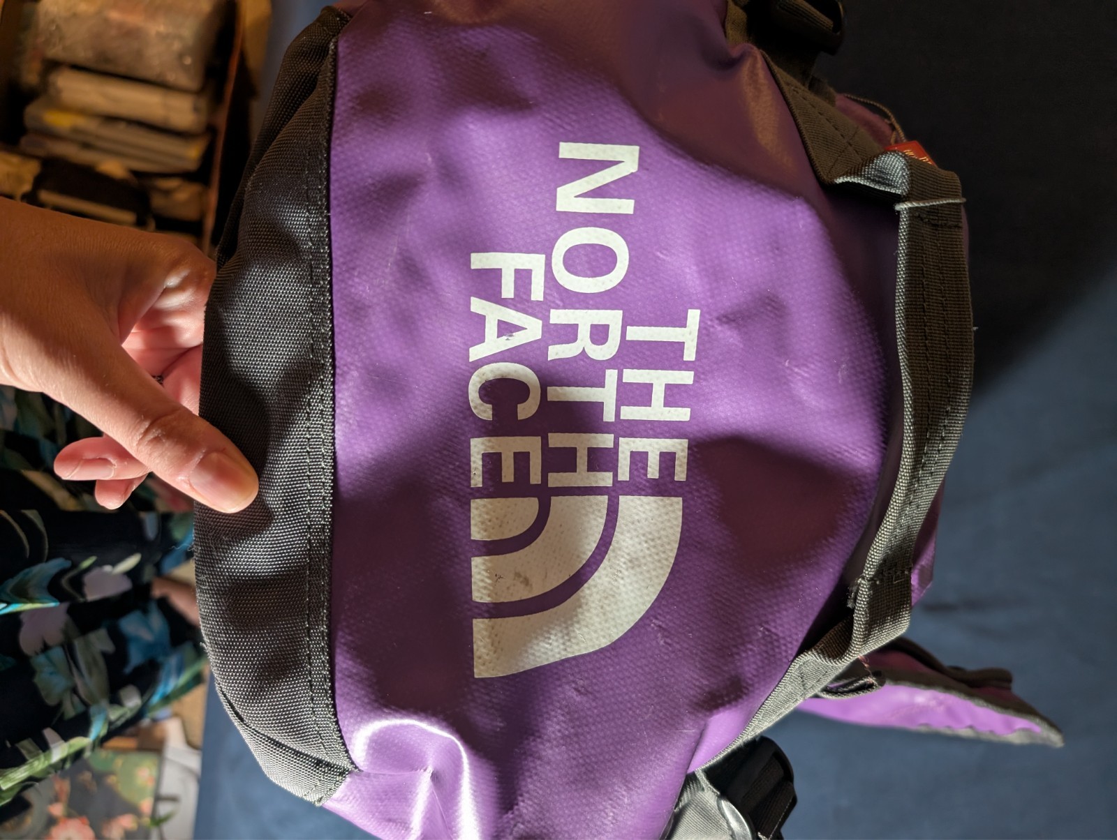 North Face base camp duffel purple, S