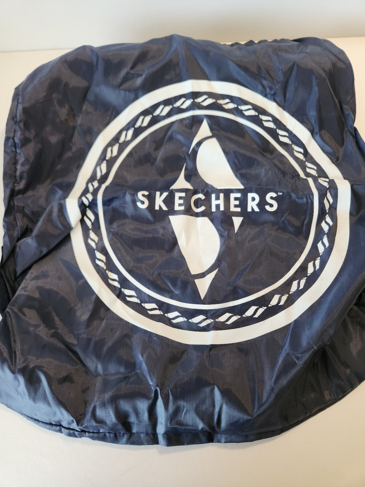 Skechers Drawstring Backpack Cinch Sackpack Navy Blue Travel Gym Sport Bag