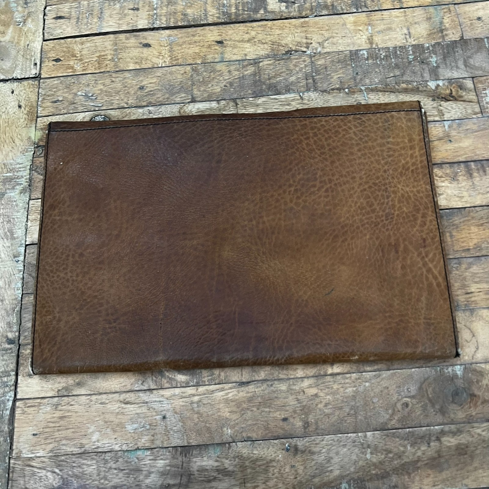 Caracciola Flat Brown Leather Briefcase 14.5″ Made in Germany