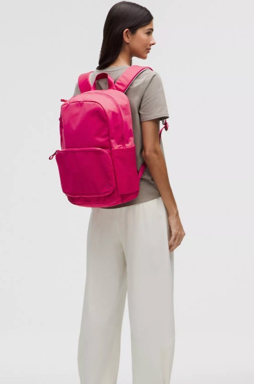 Lululemon Everywhere Backpack 22L Raspberry Coulis Sheer Oak Travel Laptop Bag