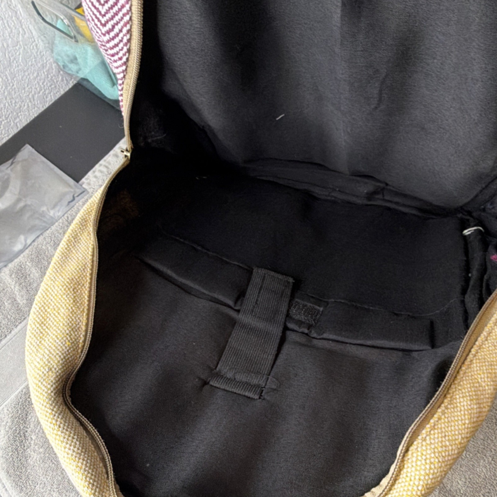 Himalayan Hemp Multicolor Chevron Zip Backpack for Men