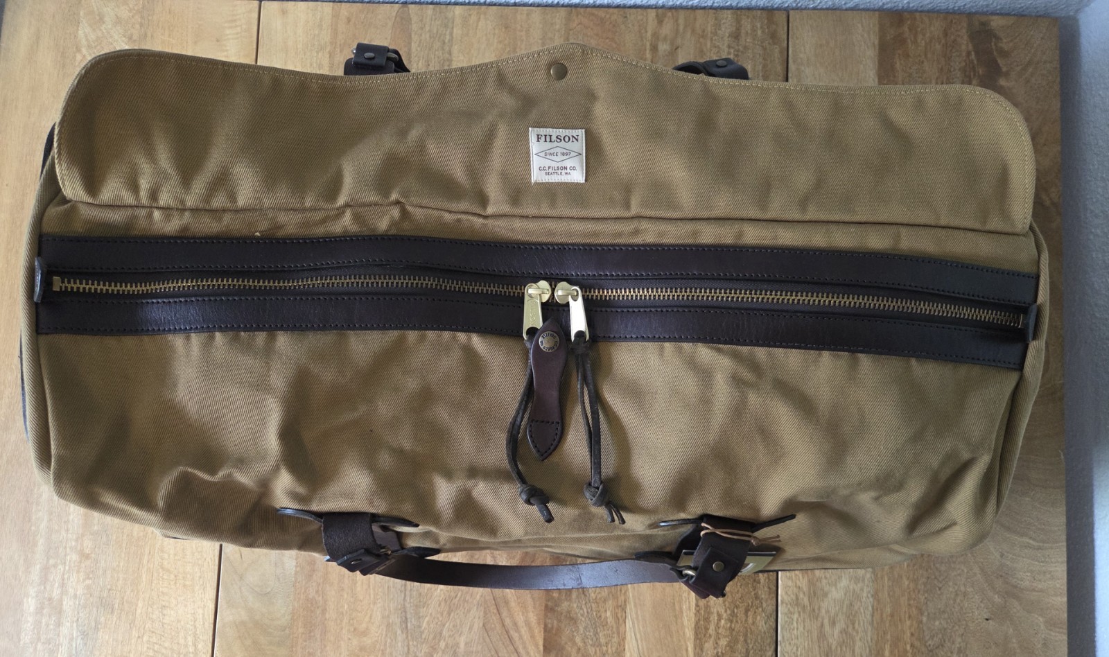 Filson Large Rugged Twill Rolling Duffle Bag | Tan | Discontinued | Rare