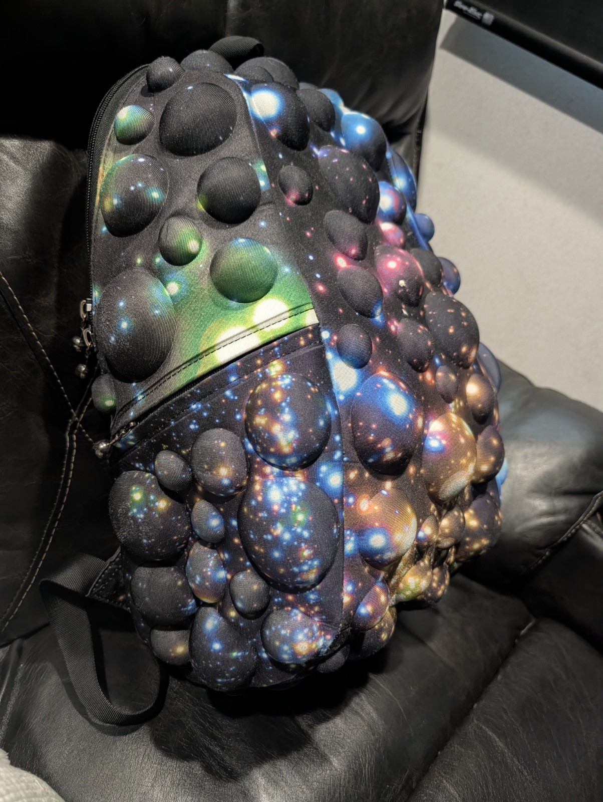 MadPax Galaxy Bubble Backpack Space Theme Black/Multicolor Medium Zip Strap