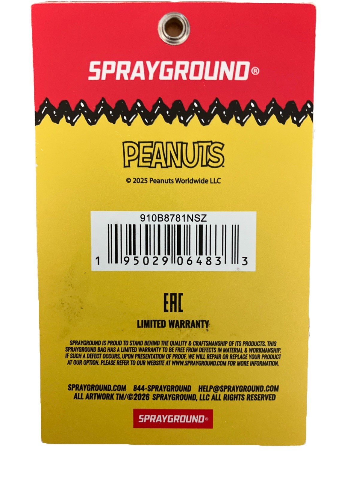 Peanuts Sprayground Tag – 2025