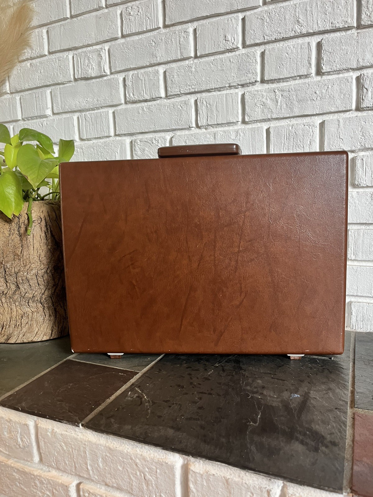 Vintage Samsonite Classic 100 Briefcase – Brown Hardshell Slim 3-Dial Combo Lock