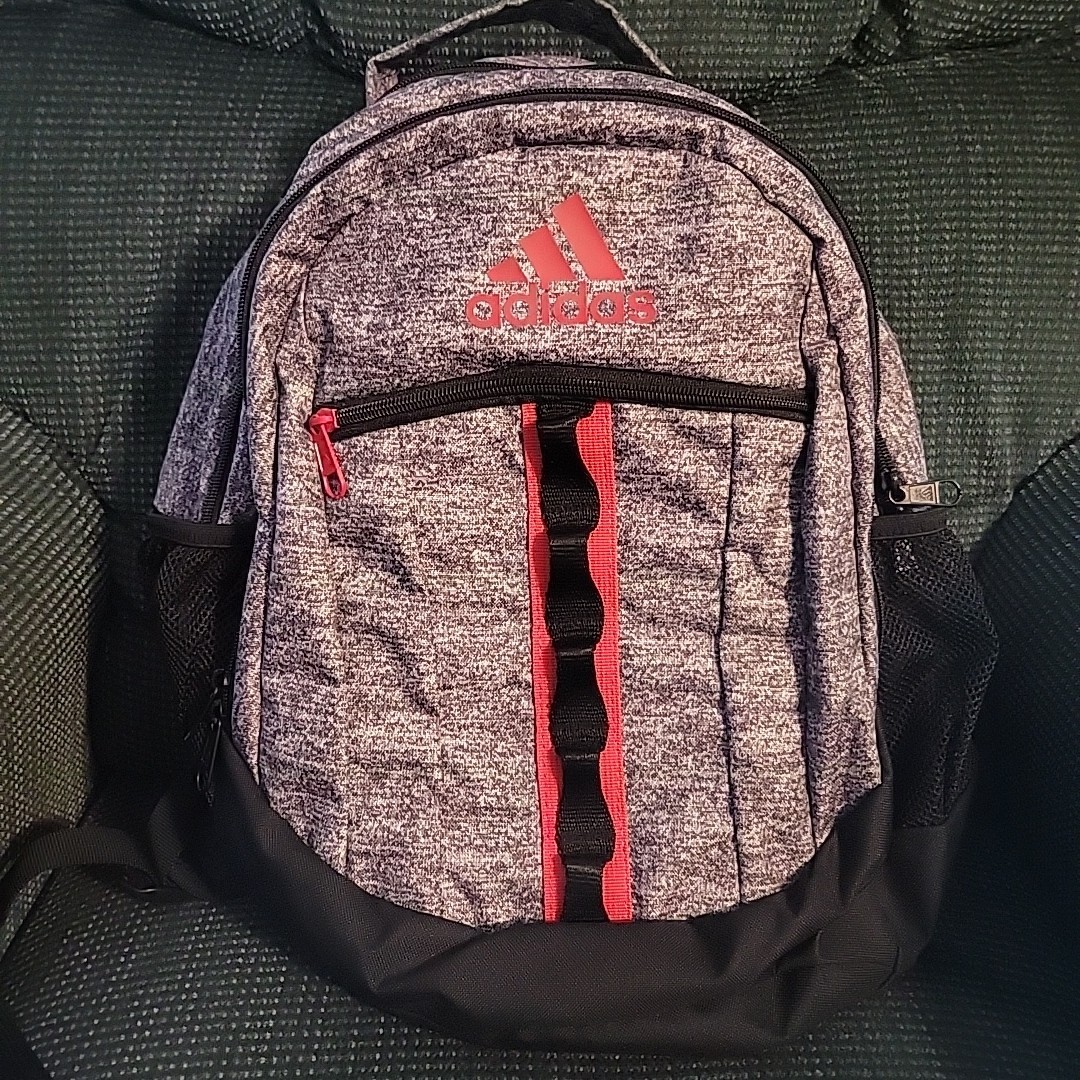 Adidas Prime Backpack Onix Gray/Black Red Colorway Unisex NWOT