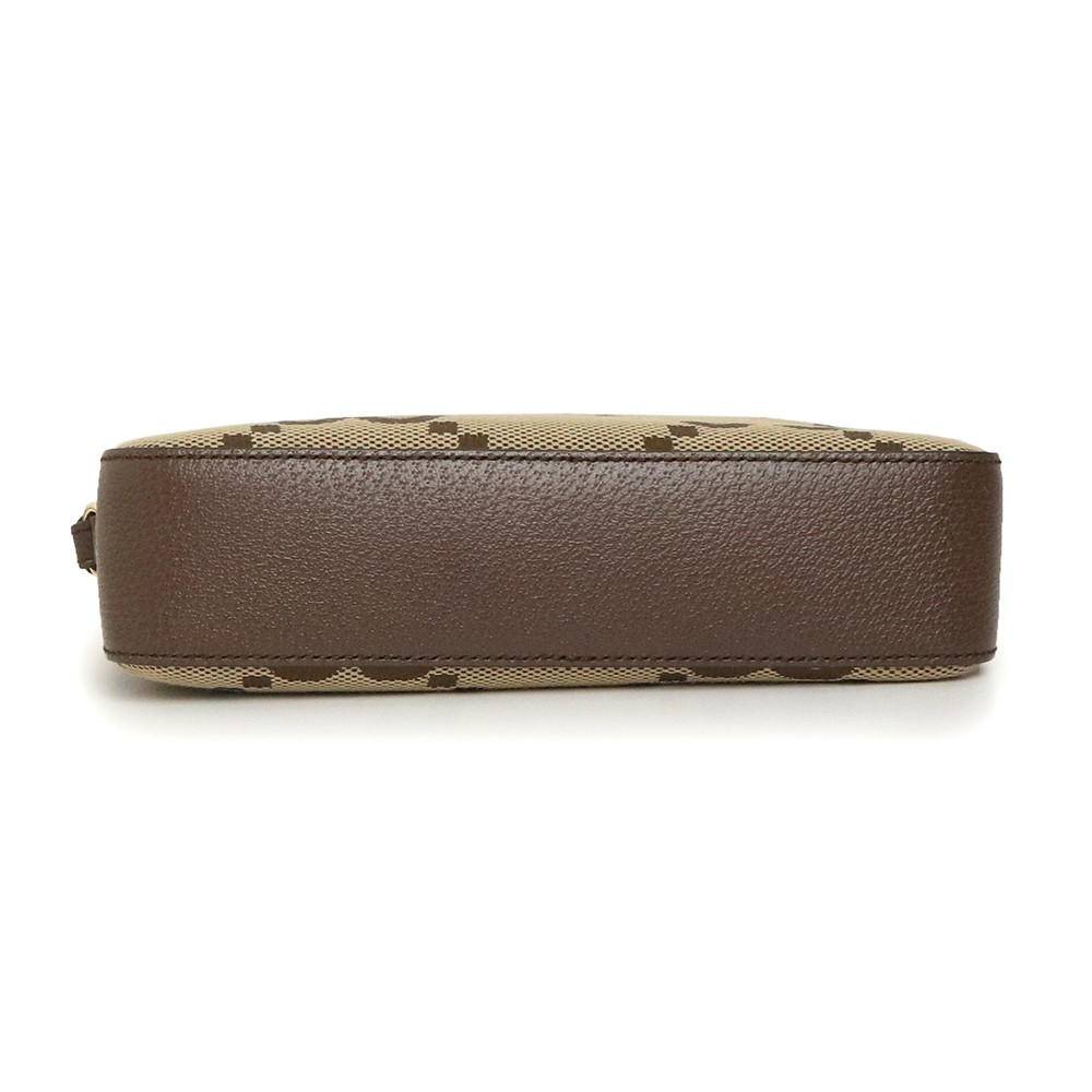 GUCCI Jumbo Gg Messenger Canvas & Leather & Cotton Linen, Camel & Ebony 675891