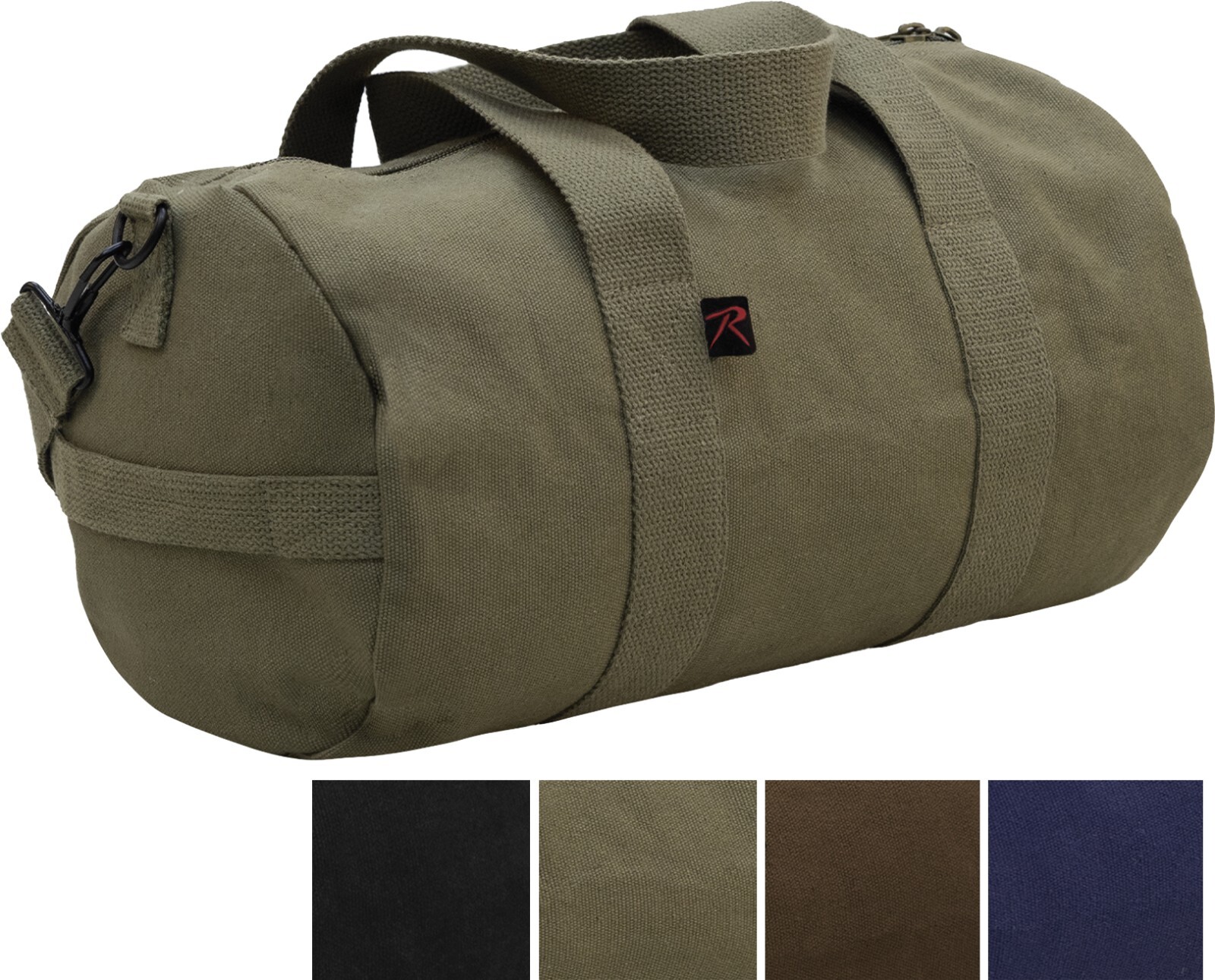 Heavyweight Cotton Canvas Duffle Bag Sports Gym Shoulder & Carry Bag 15″x8″x8″