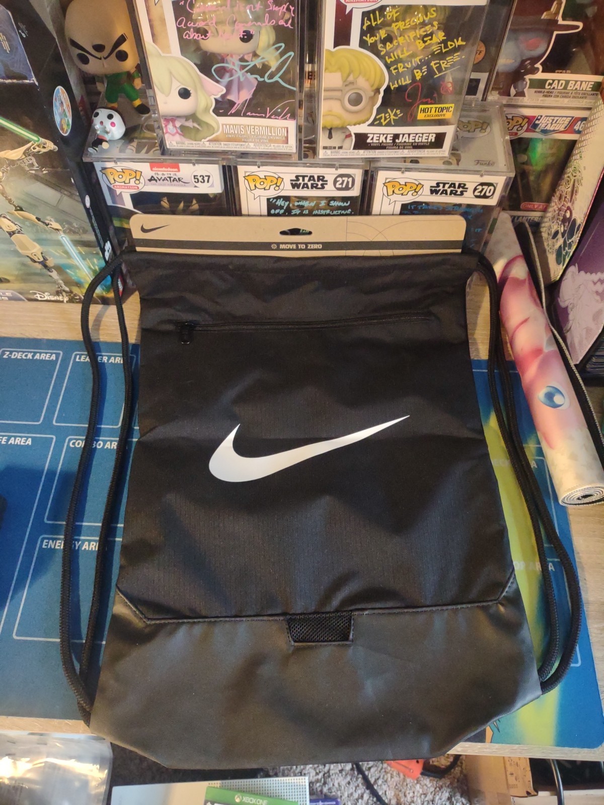 Nike Brasilia 9.5 Training Gym Sack 18L Black/Black/White DM3978-010 Drawstring