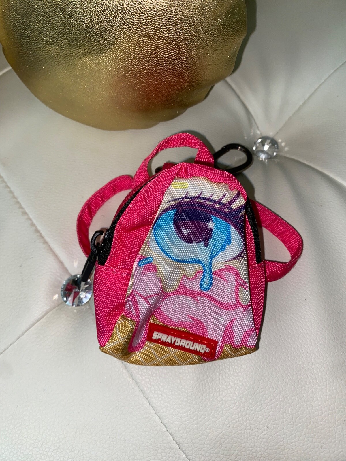 Sprayground Backpack Mini Bookbag Keychain – Pink Eye, Ice Cream Dream