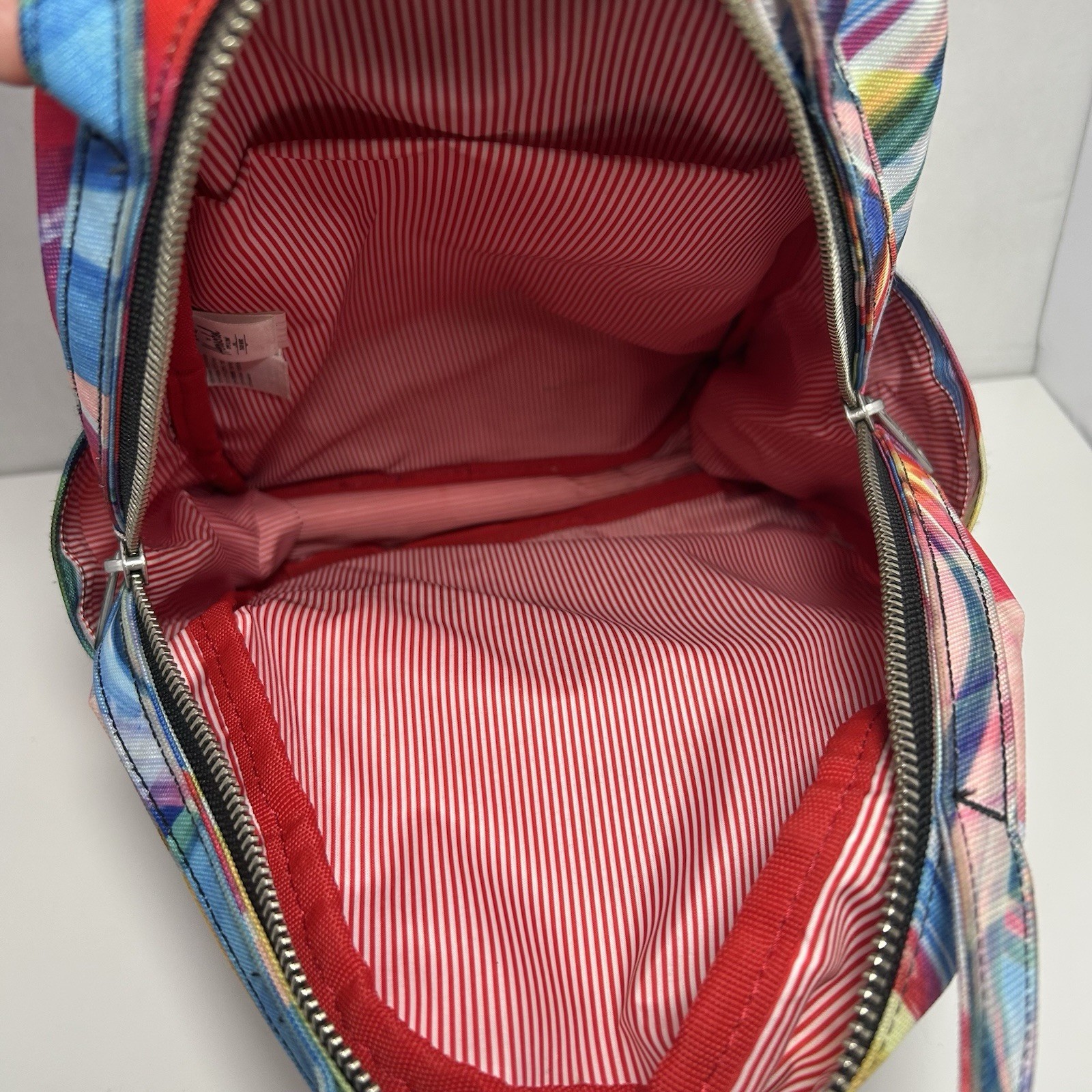 Herschel Supply Co Backpack Large Multi Color Abstract Marble Swirl – Good Cond