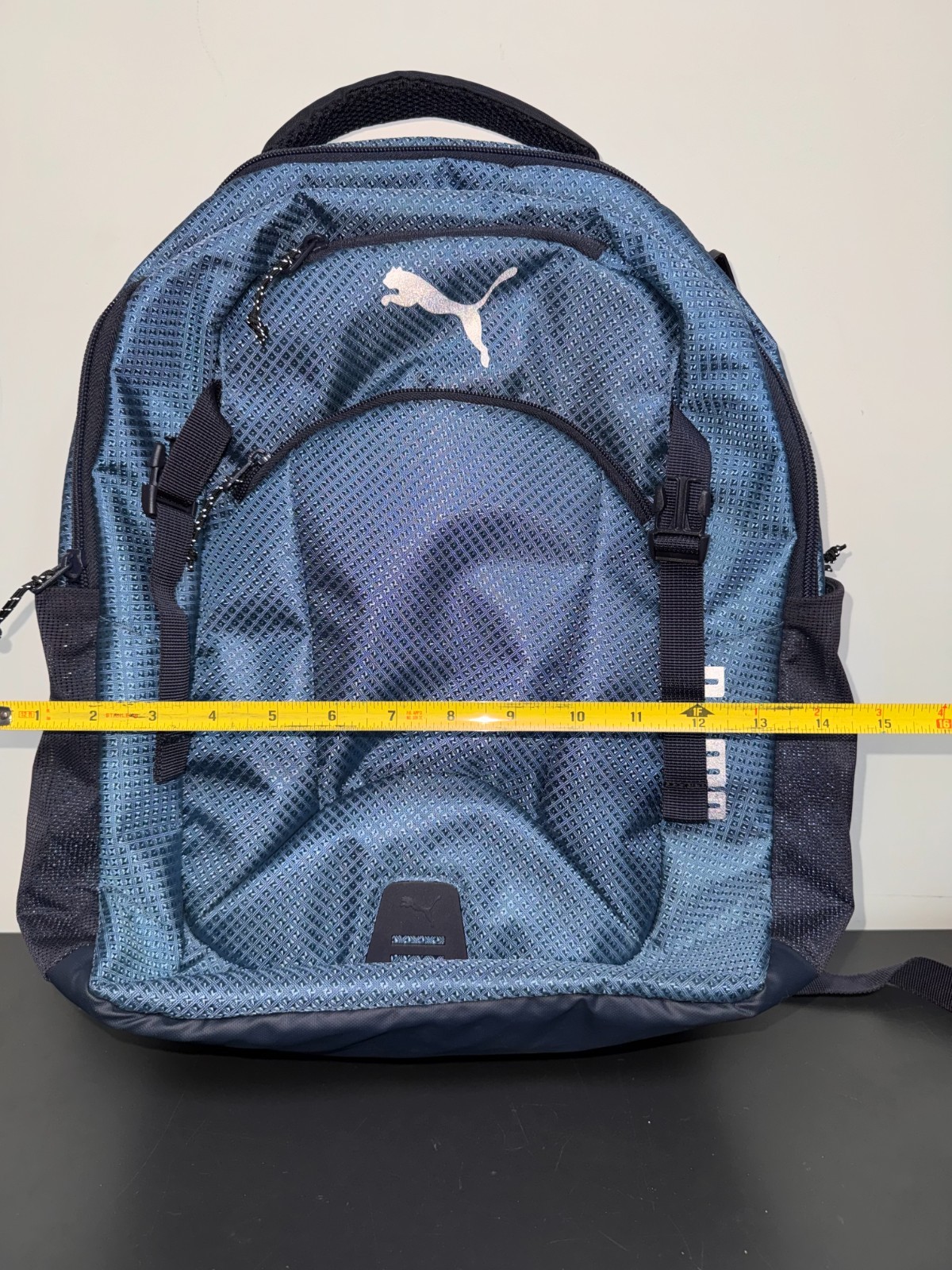 EUC PUMA Challenger Backpack Padded 15” Laptop Secret Pockets Blue Spacious