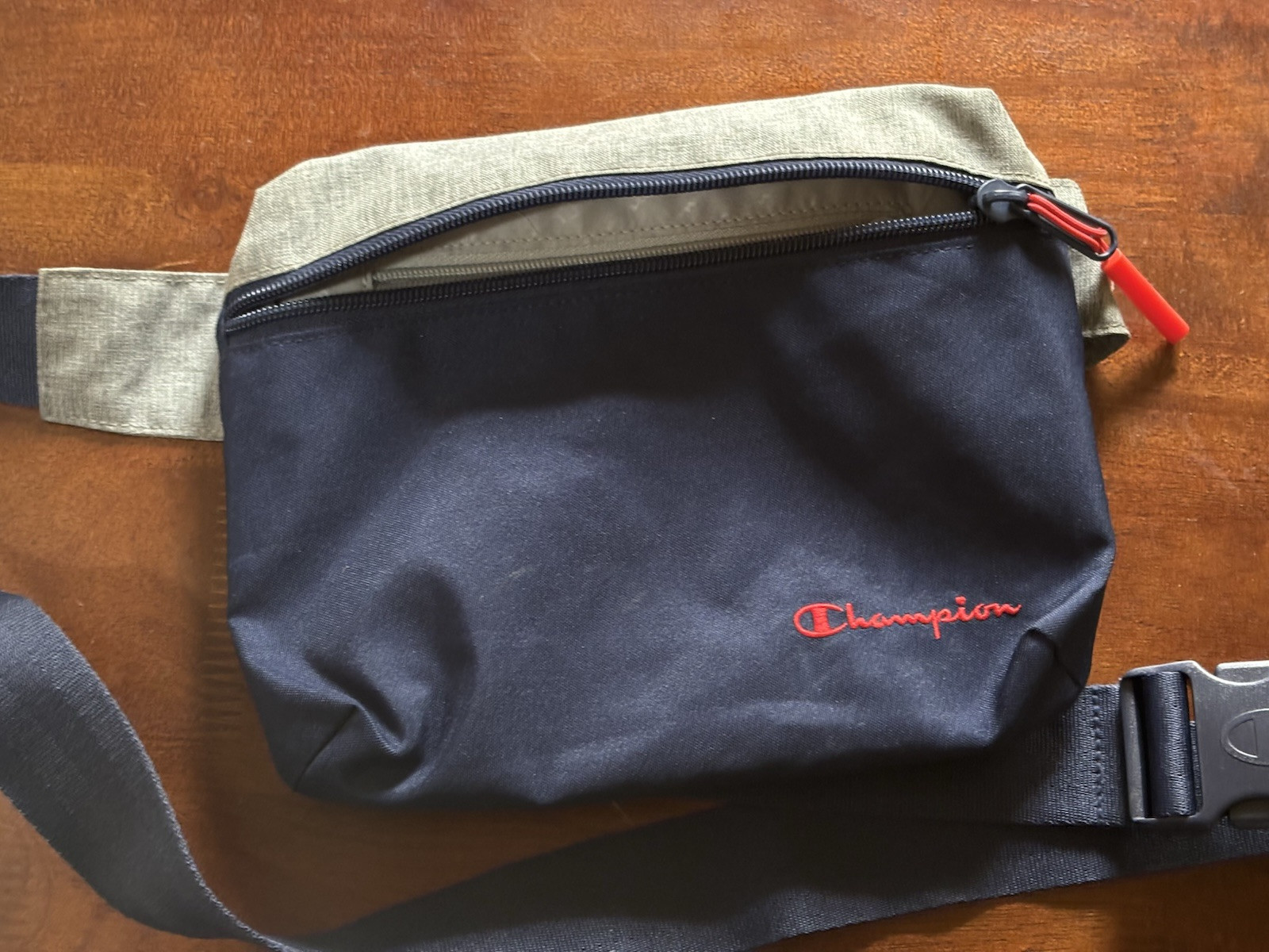 New Champion Waist Bag Fanny Pack Attribute Men Dark Gray Color Logo Shoulder
