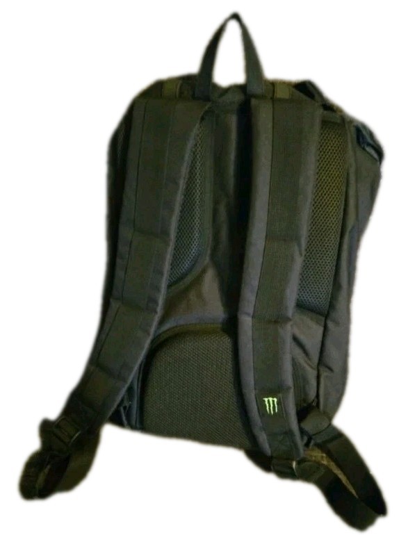 Monster Energy Black Backpack Buckle Drawstring Adjustable Straps Sports