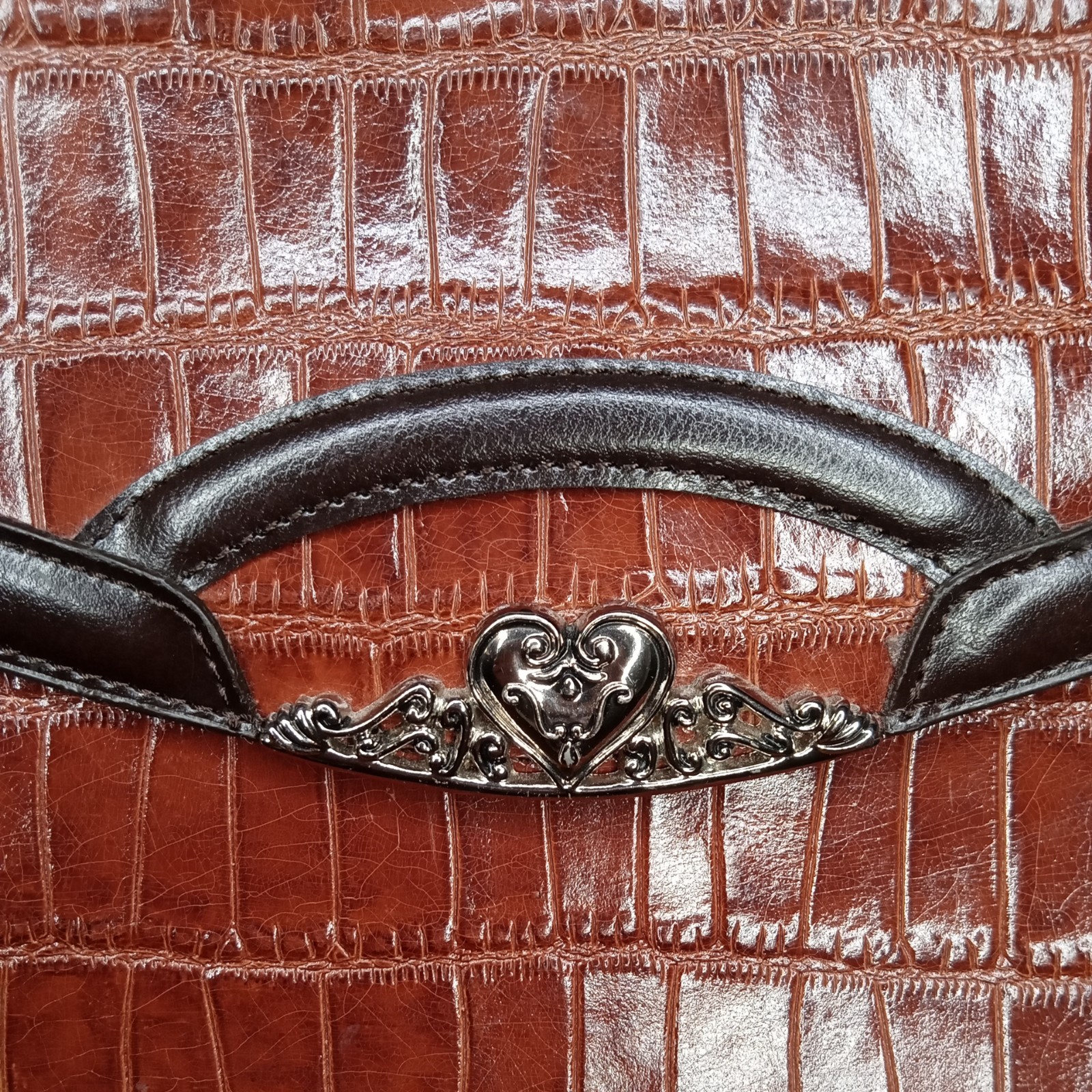 MARC CHANTEL- EMBOSSED Crocodile Briefcase/Attache-VINTAGE- 1 of a Kind RARE. da
