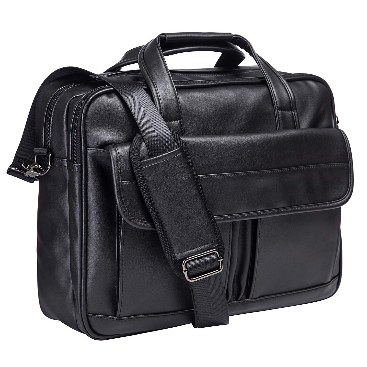 Men’s Leather Briefcase – Handmade Business Travel Messenger Bag for Laptops