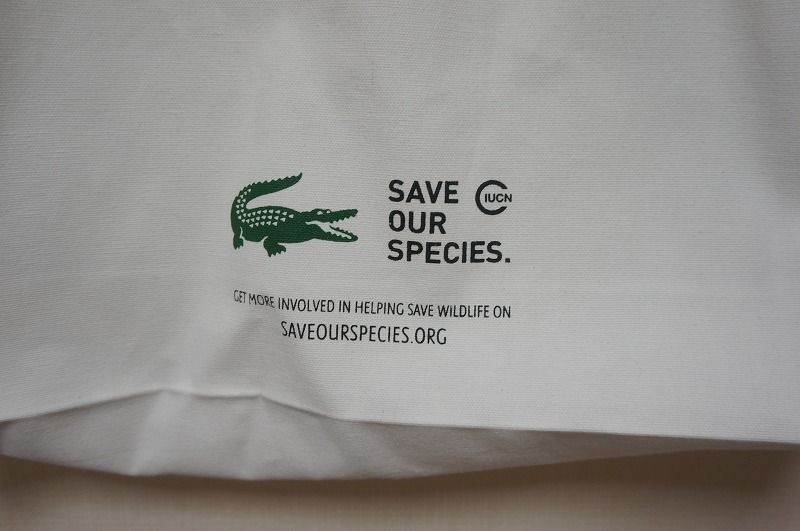 Rare 400 Limited Lacoste Save Our Species Wombat Tote Bag 17.7x15x4.7 in
