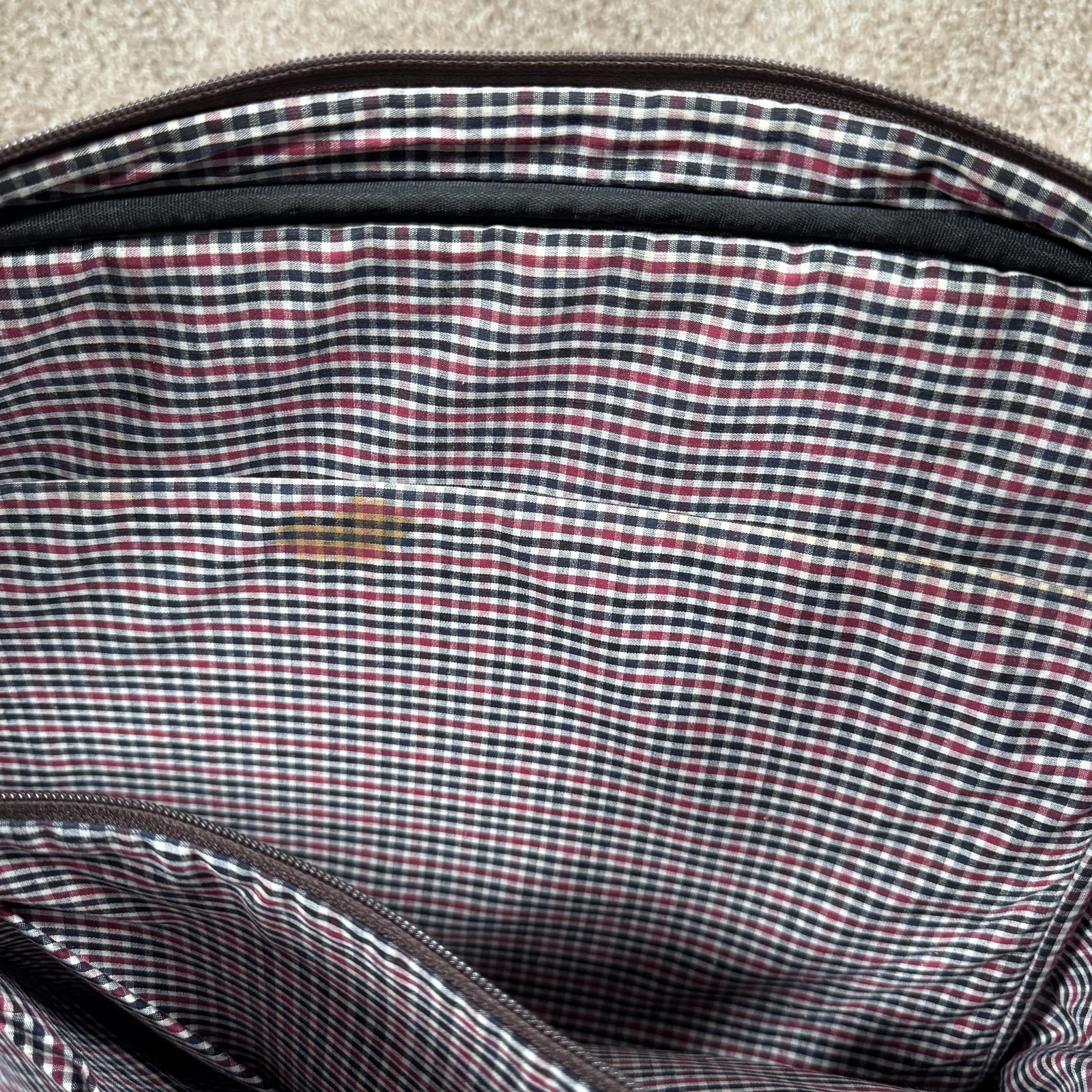 Johnston & Murphy Brown Leather Business Case Mens Laptop Shoulder Strap