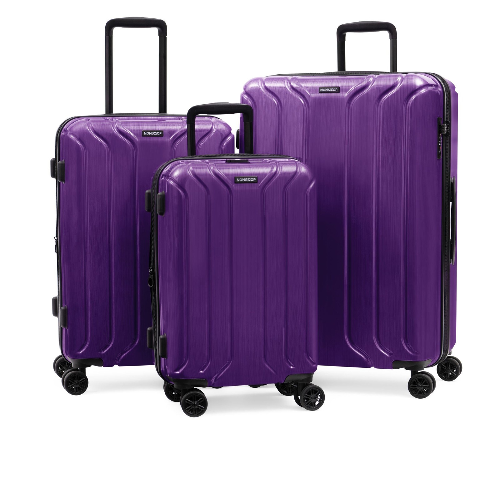 NONSTOP New York Elite Luggage Expandable Spinner Wheels Suitcase Set 3 Piece U1