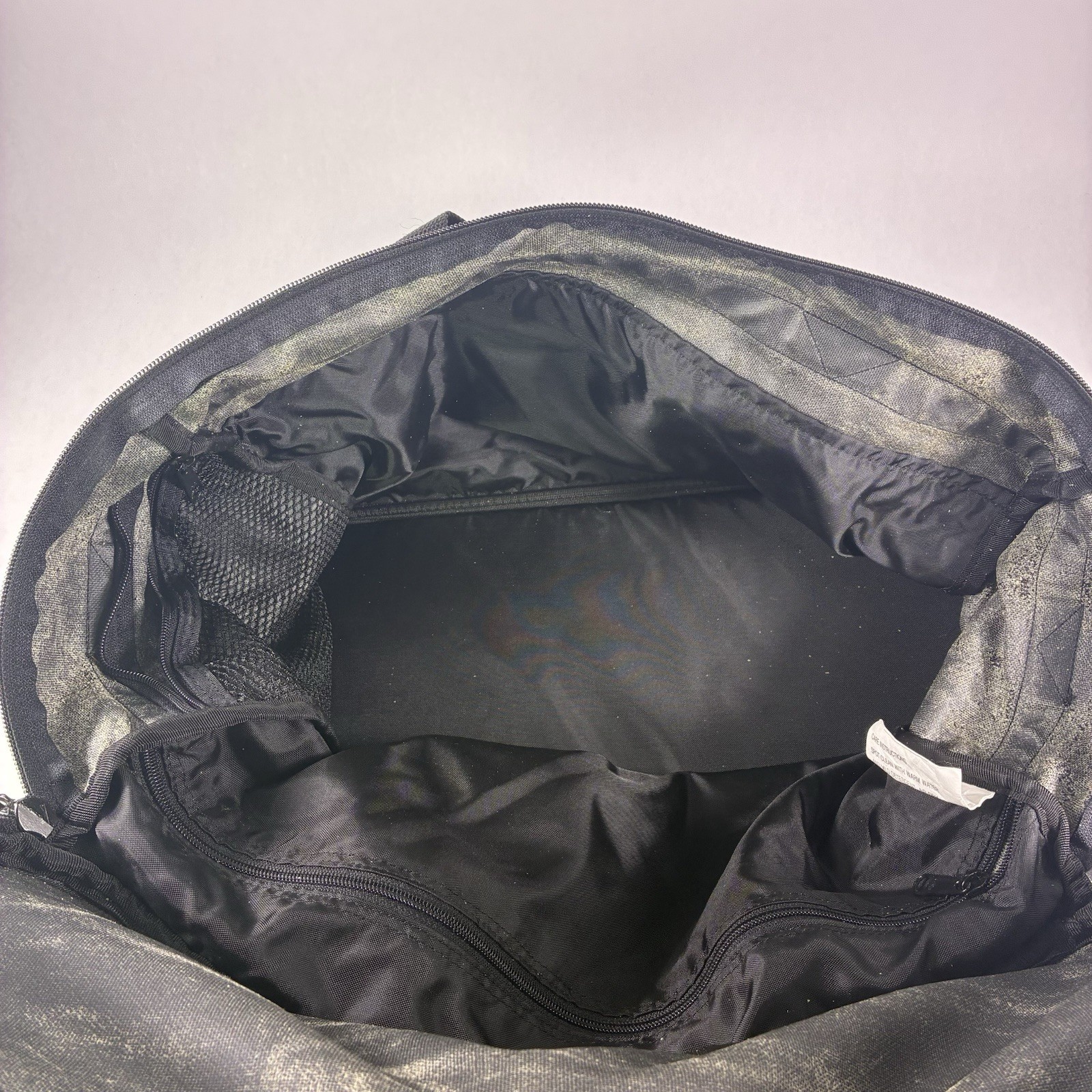 Eddie Bauer Black Duffle Bag Shoulder Strap Carry On Double Handle 100% Nylon