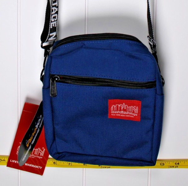 Manhattan Portage City Lights Zippered Shoulder/ Belt Bag BLUE $45 Retail NWT