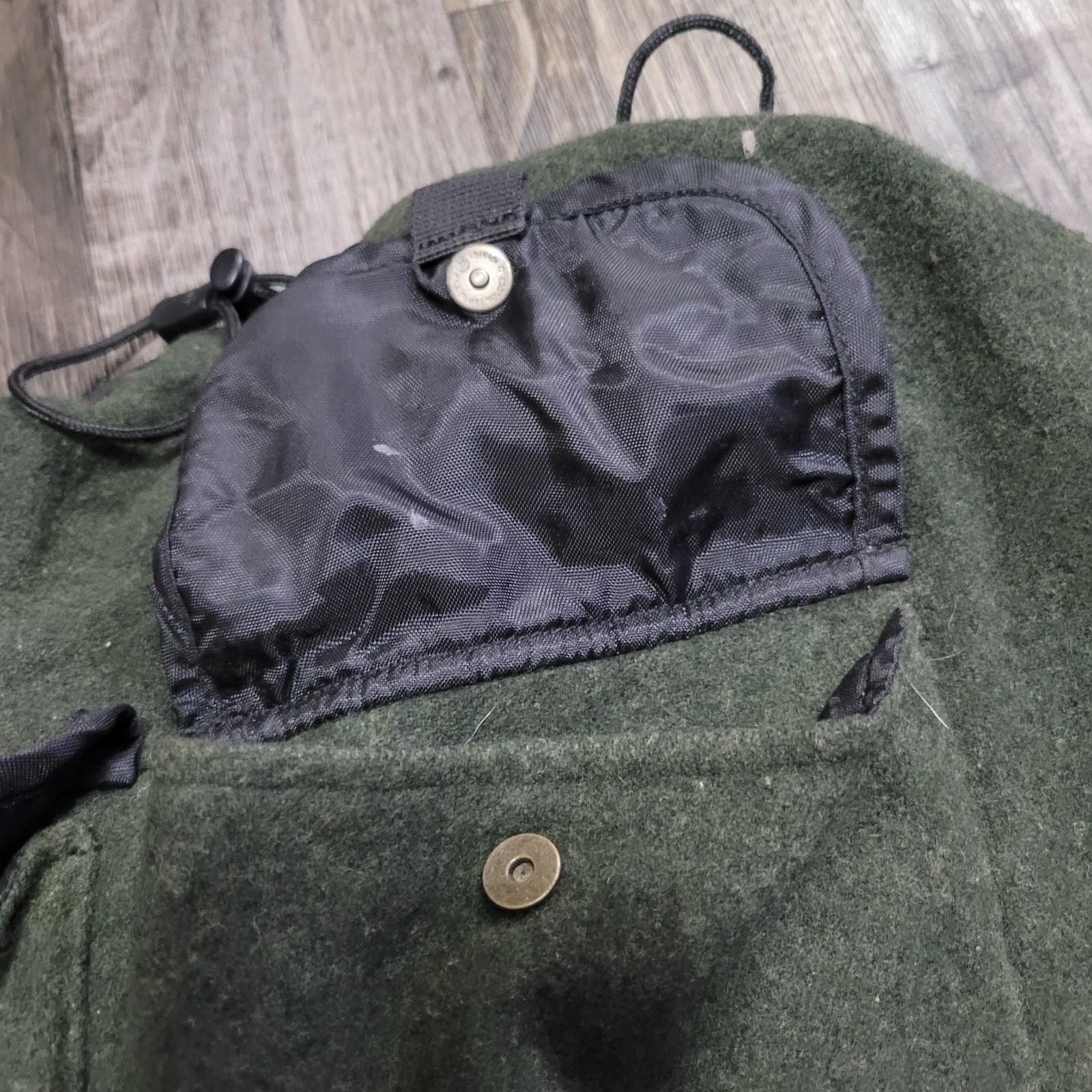 Vintage Green Wool Woolrich Backpack