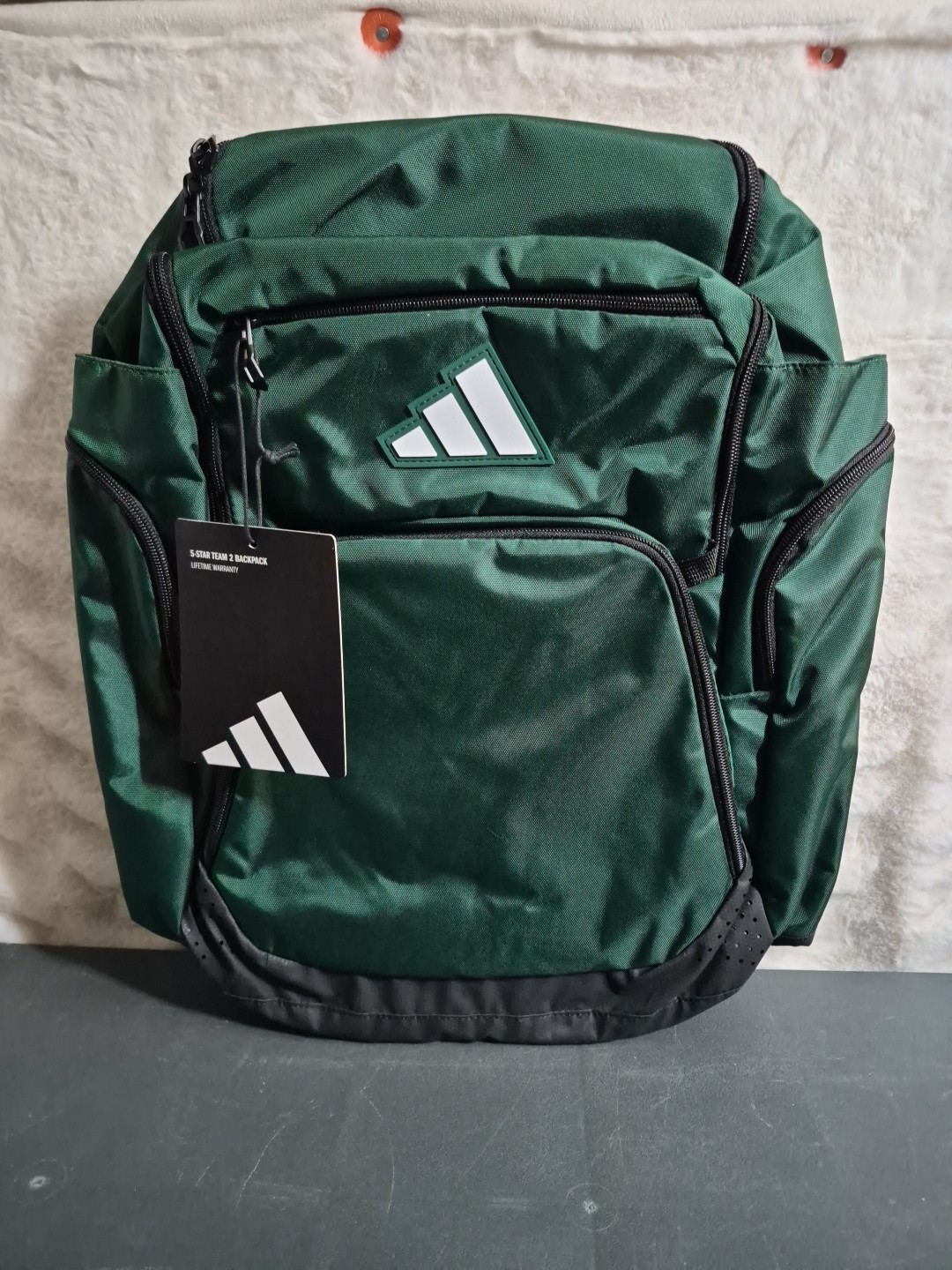 Adidas 5-Star Team 2 Backpack Dark Green 16″ Laptop Storage