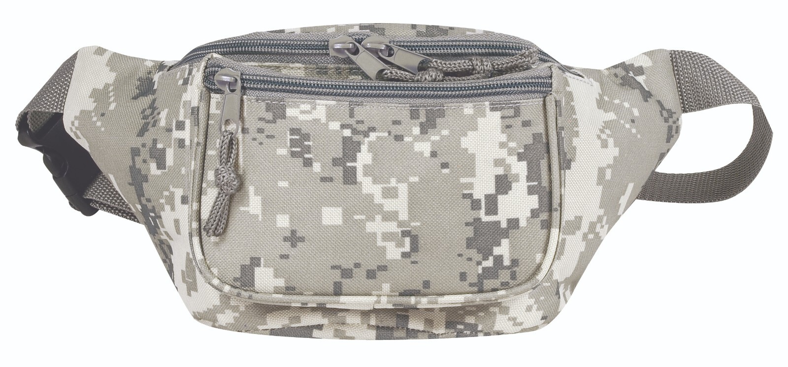 Digital Camo 3 Pocket Adjustable Fanny Pack Bum Bag Waist Hip Belt Travel Pouch