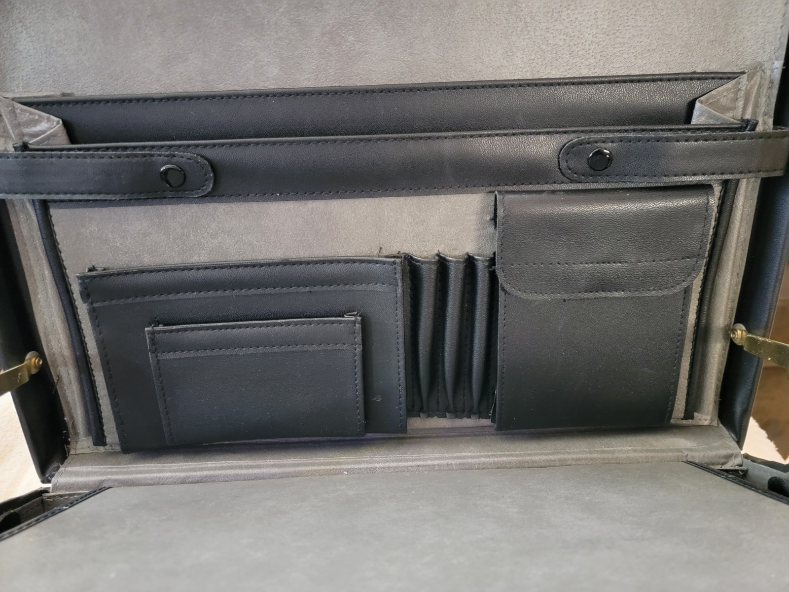 Black Briefcase with Double Locking Feature Slight Damage See Photos