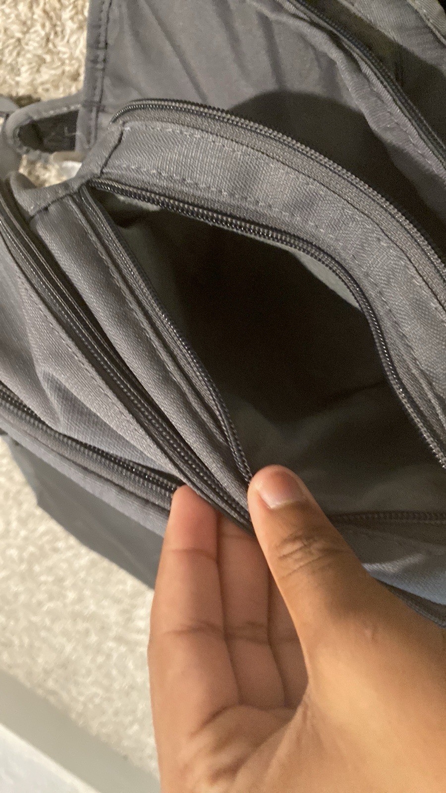 Nike Black/Gray Backpack Zip Closure Padded Shoulder Straps Unisex Adult