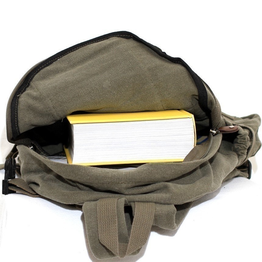 Tree Rings Canvas Backpack 13 Inch Laptop Travel Bag Free Ship US ⭐