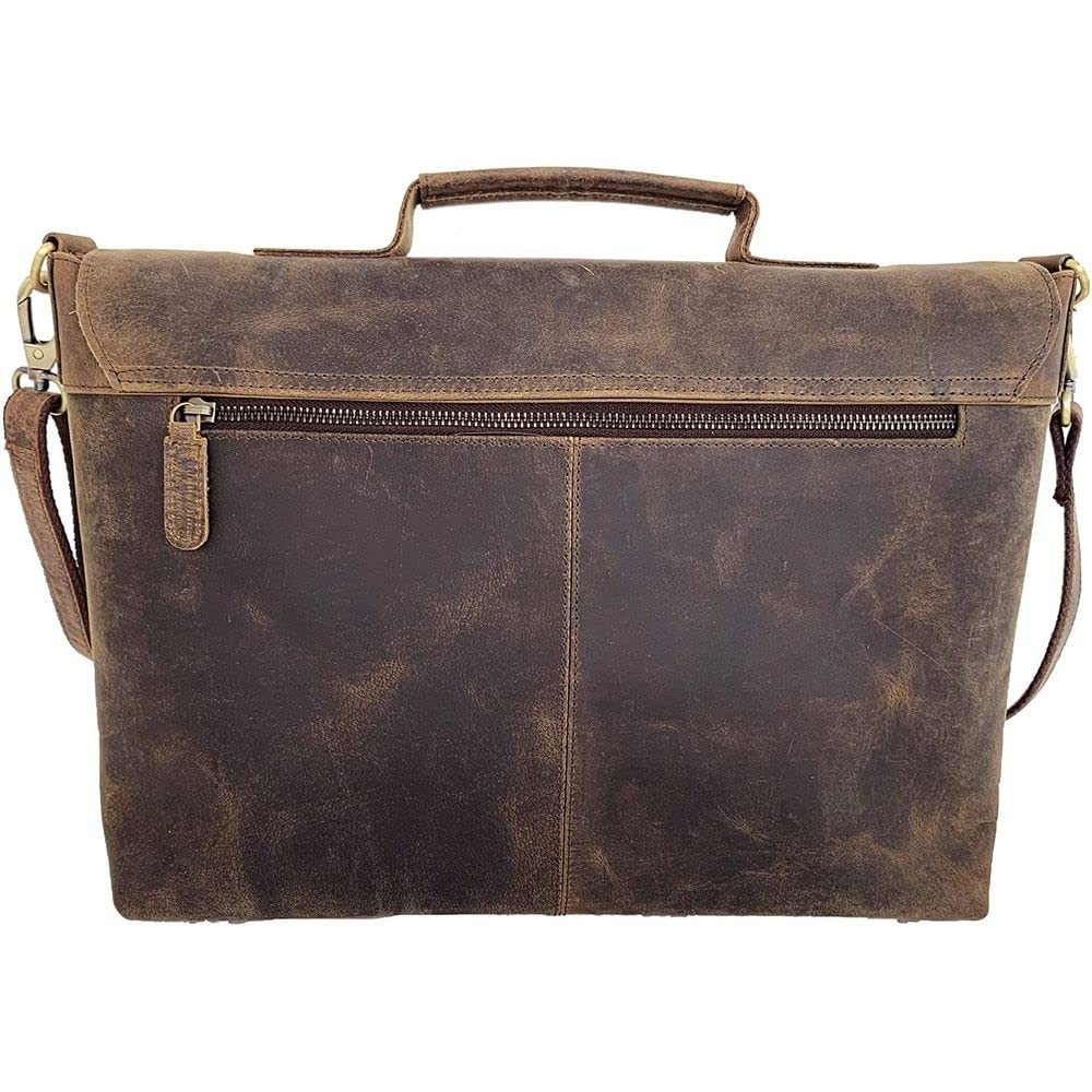16 Inch Leather briefcase Laptop Messenger Bags for Men and Women Best Office…