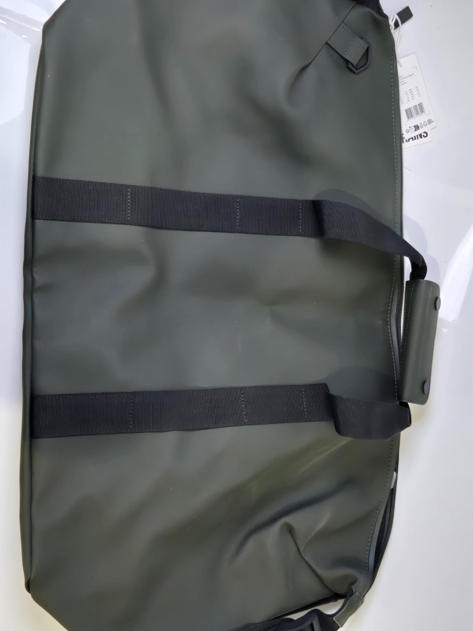 Rains Weekend Bag Duffle Matte Waterproof PU Olive Green HiddenLayer Logo