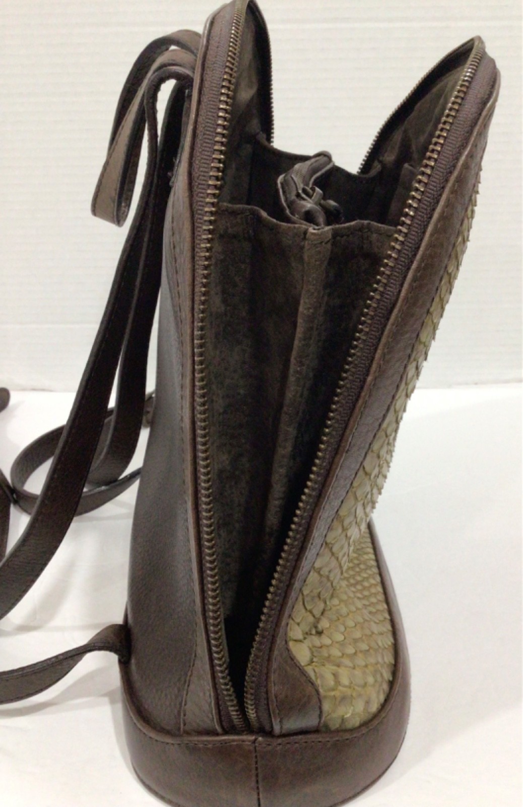 Animal Exotic Leather Backpack Snake Skin