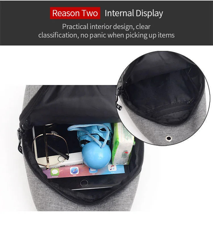 Men’s Waterproof Crossbody Sling Bag Chest Pack For Travel Hiking Cycling