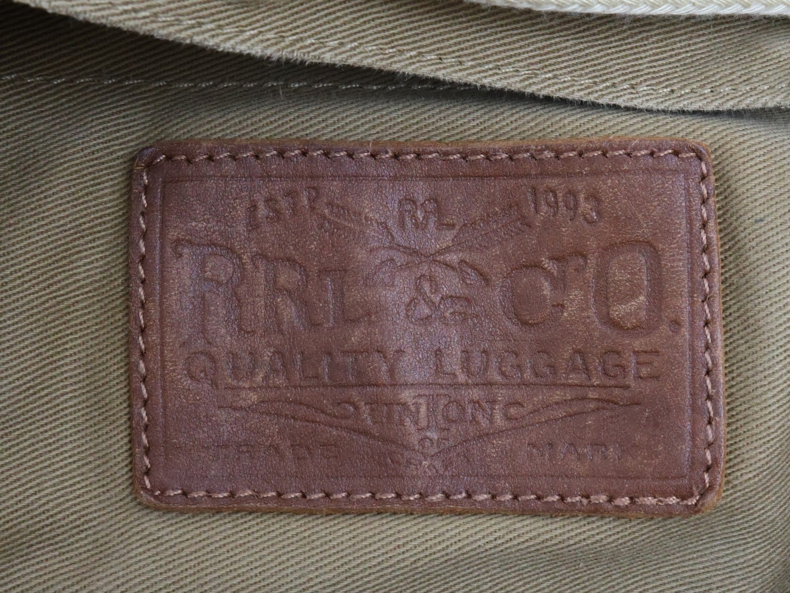 RRL Double RL Backpack Canvas Khaki Metal Ralph Lauren 26cm x 45cm x 9cm Auth