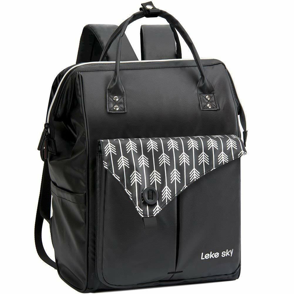 Lekesky Sac à dos pour ordinateur portable 15,6″ Noir