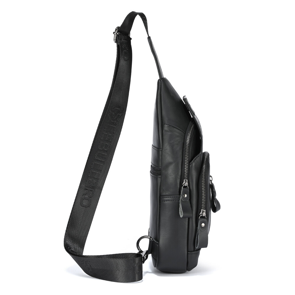 Sling Backpack for Men Chest bag Crossbody Bag Shoulder Bag 100% Genuine Leather