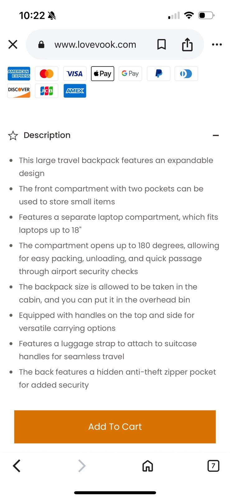 LoveVook Cloudwalker Travel Backpack 30L, 40L Expandable
