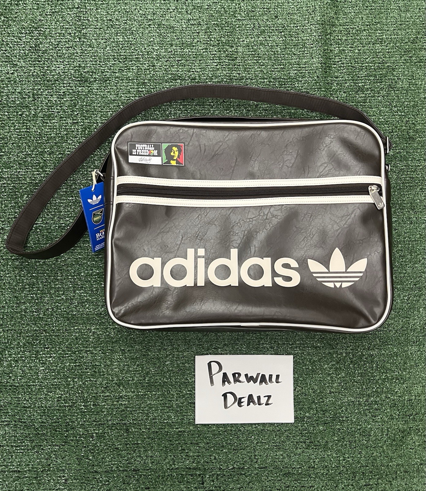 Adidas Originals x Bob Marley Messenger Brown Retro Bag Jamaica Football KD8452