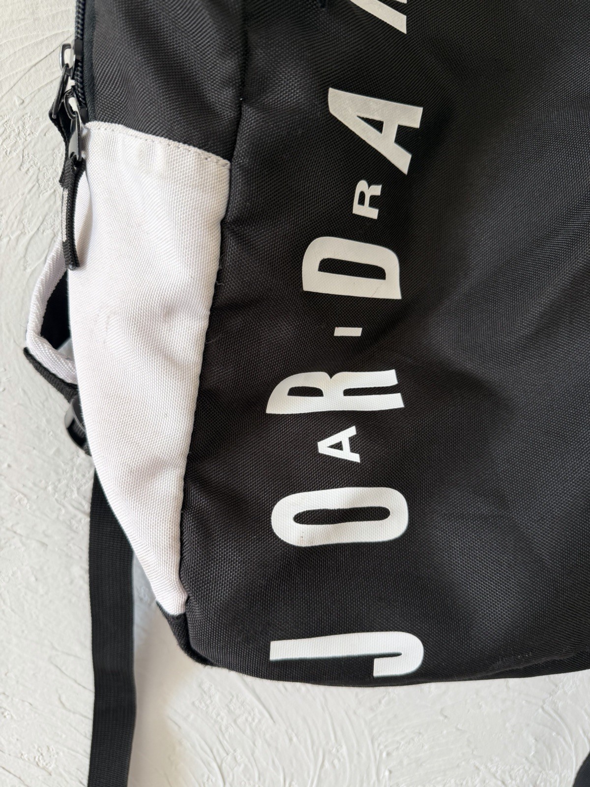 Jordan Jumpman Black White Backpack Red Inside Light Staining Good Condition