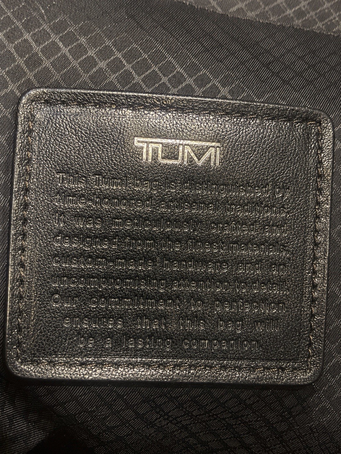 Tumi Backpack Briefcase Ballistic Nylon and Leather Black Used