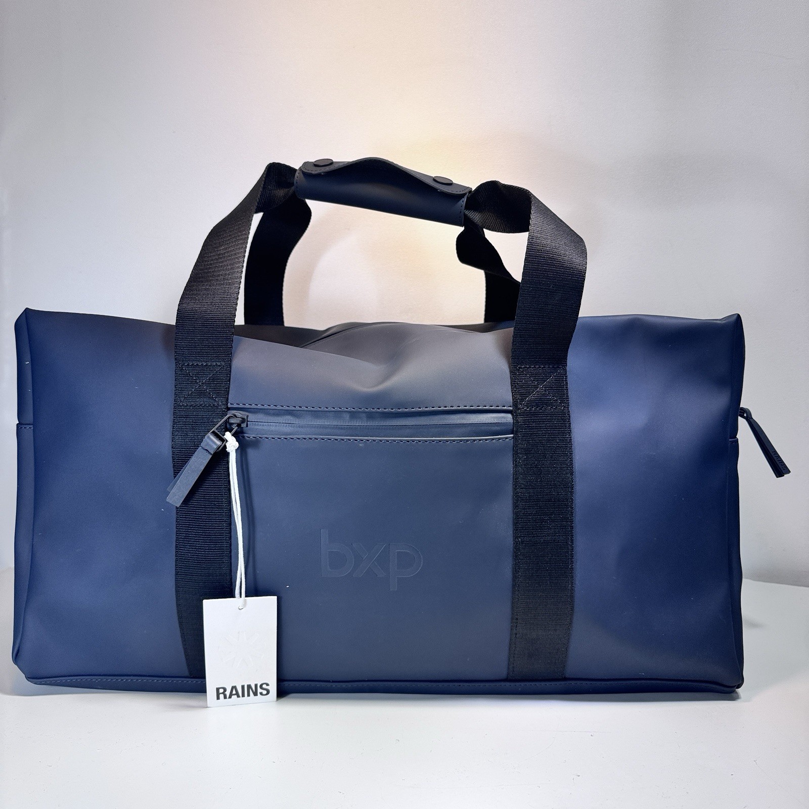 Rains HiLo Weekend Gym Bag Large Branded 19.5 x 10 x 9 Blue Waterproof