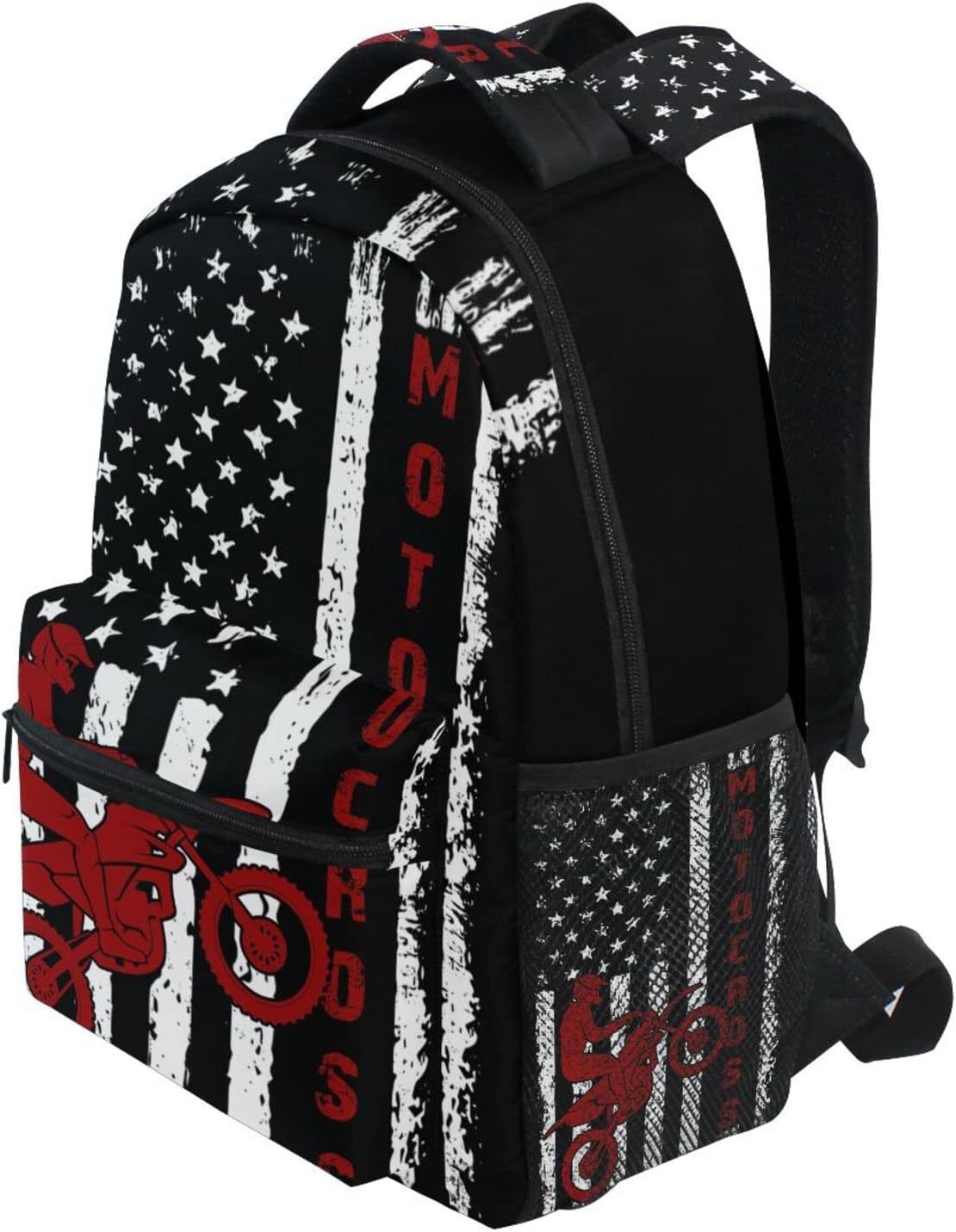 Versatile American Flag Travel & Hiking Backpack – Lightweight & 4 Pocket Design